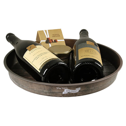 Viggo round metal tray - I can't, I have drinks