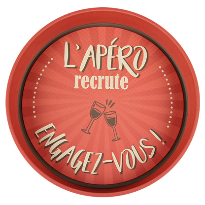 Plateau Viggo métal rond - Lapéro recrute...