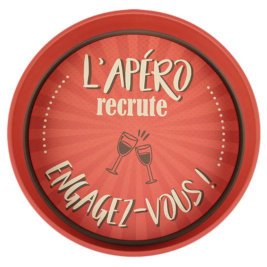 Plateau Viggo métal rond - Lapéro recrute...