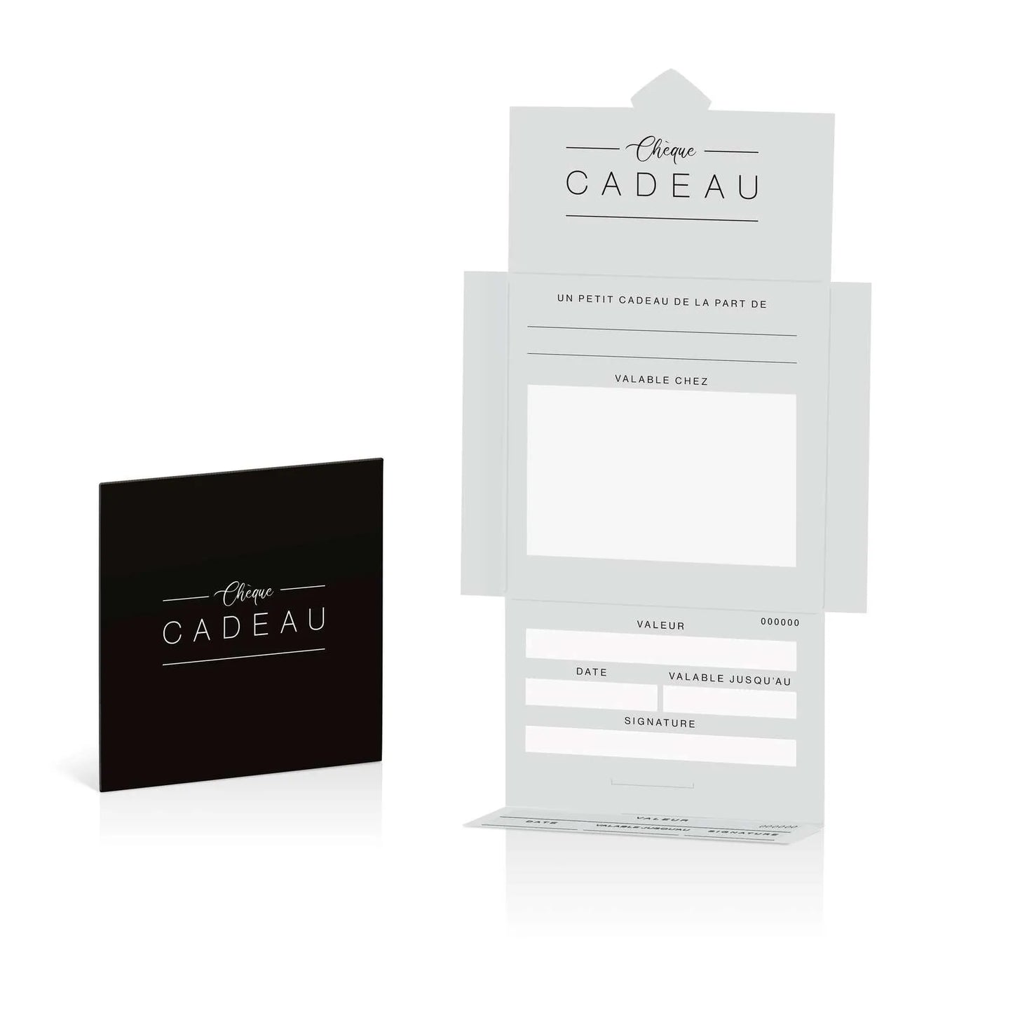 Avanti gift voucher, black, 12.5x12.5cm