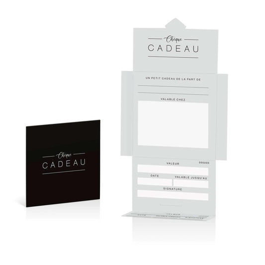 Chèque cadeau Avanti noir 12.5x12.5cm