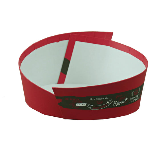 Corbeille Caracas carton rigide ovale asymétrique 28x22x7/12cm