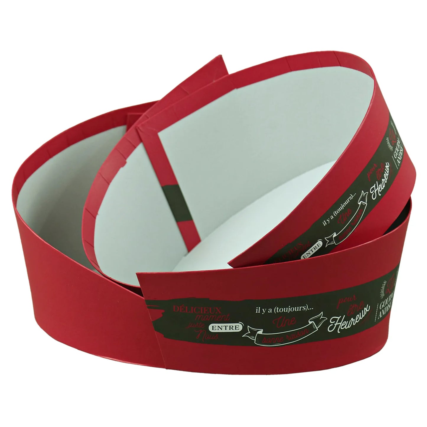Caracas rigid cardboard basket, oval asymmetrical shape, 28x22x7/12cm