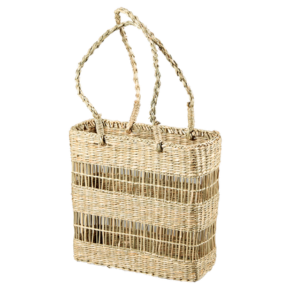 Dune basket made of natural seagrass, 30x10x30cm