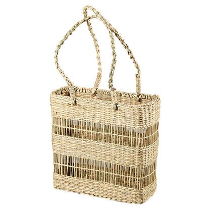 Dune basket made of natural seagrass, 25x10x25cm