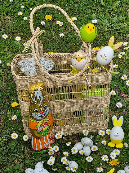Dune basket made of natural seagrass, 25x10x25cm