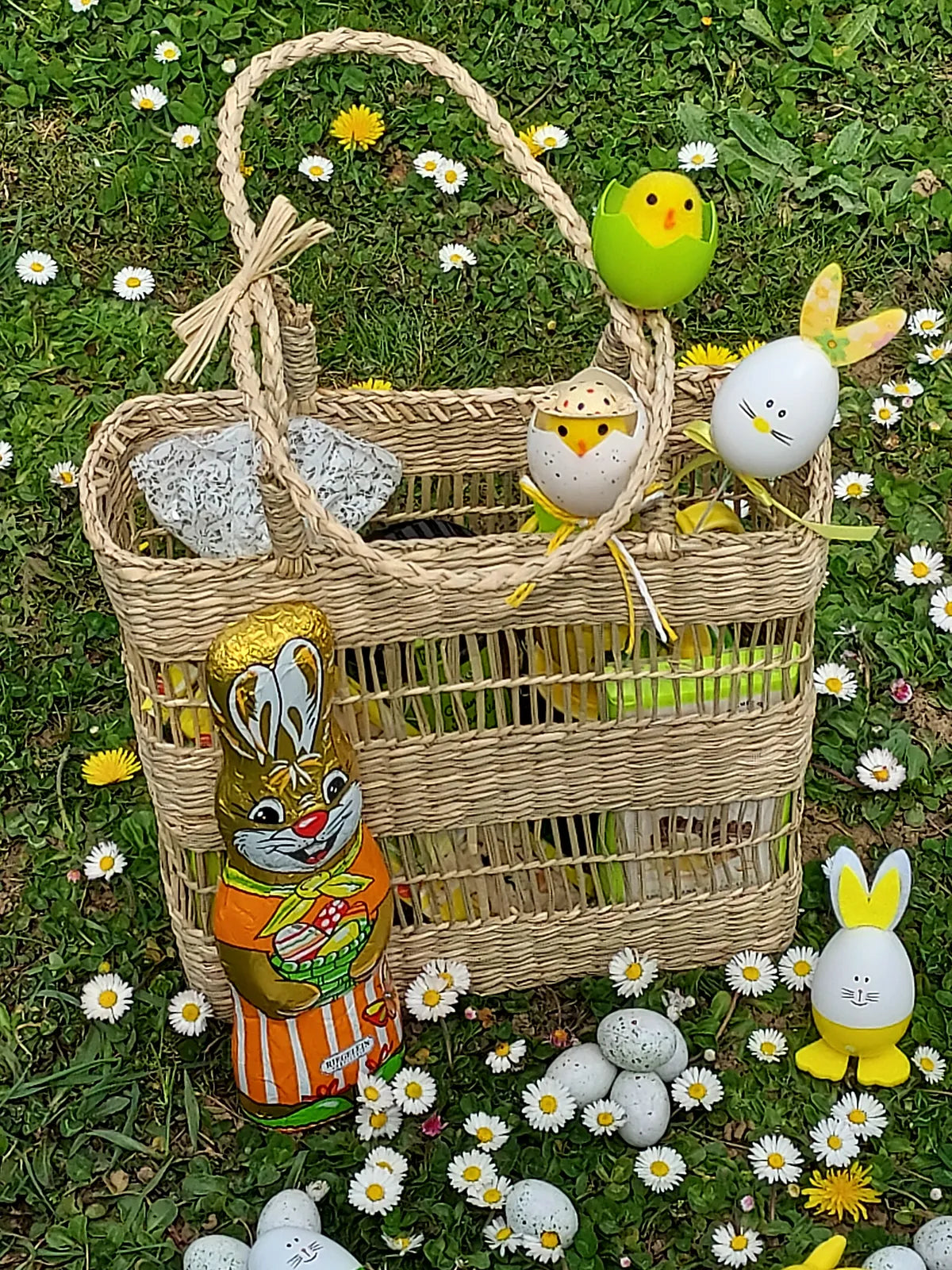 Dune basket made of natural seagrass, 30x10x30cm