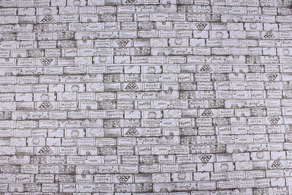 Papier cadeau Bouquet kraft couché blanc/anthracite 0.70x100m