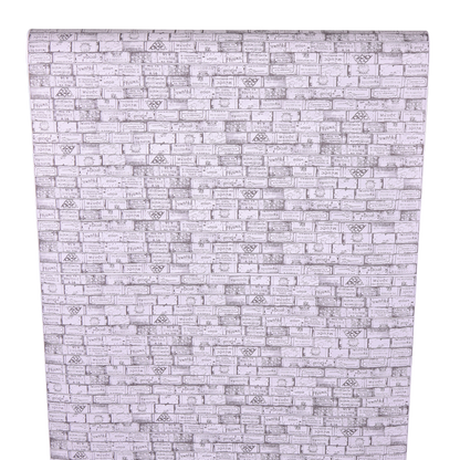White/anthracite coated kraft gift wrap for bouquets, 0.70x100m