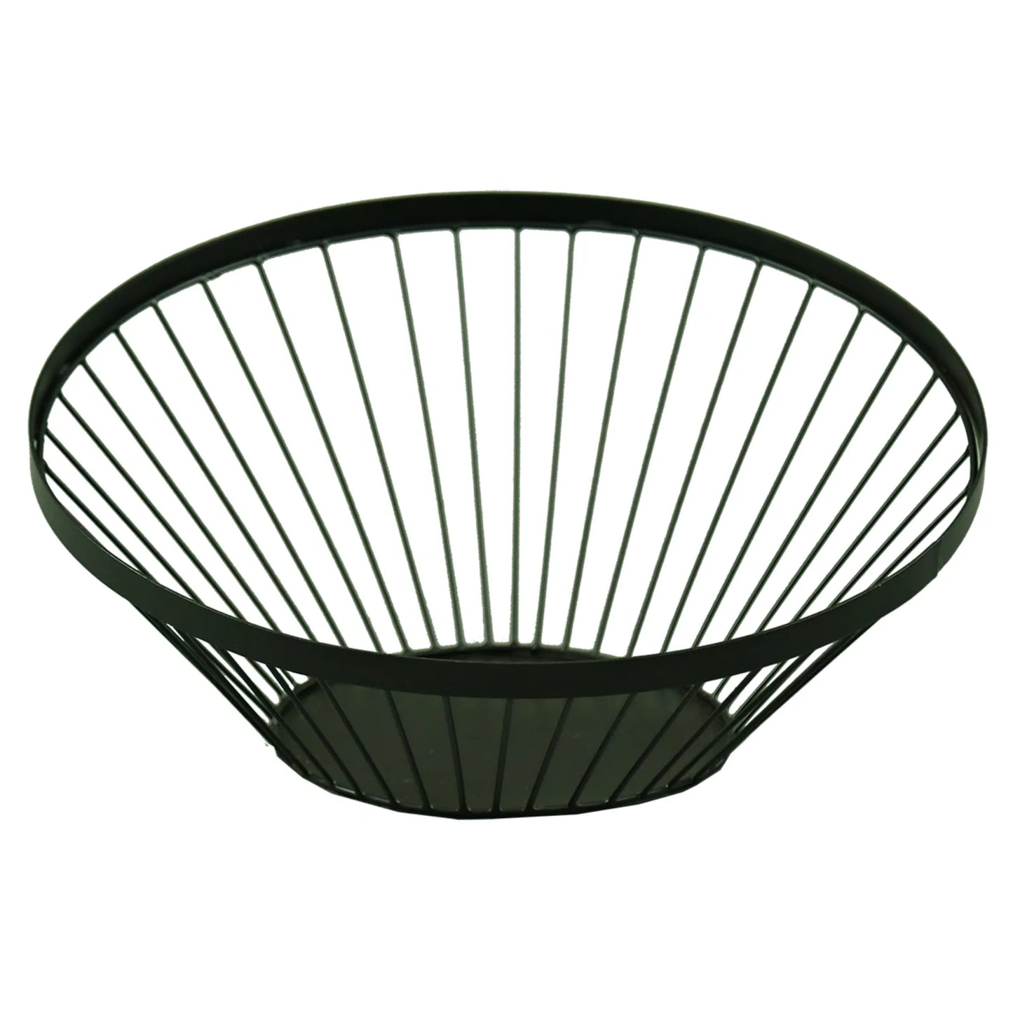 Mila round asymmetrical black metal bowl 26/13x6/11cm