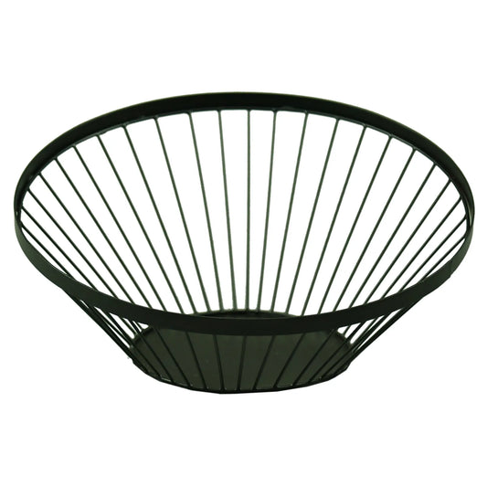 Coupe Mila métal ronde asymétrique noire 32/16x8/14.5cm