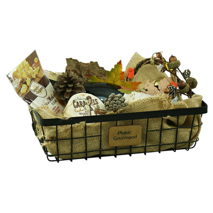 Corbeille Julia métal noir rectangle 30x19x9cm
