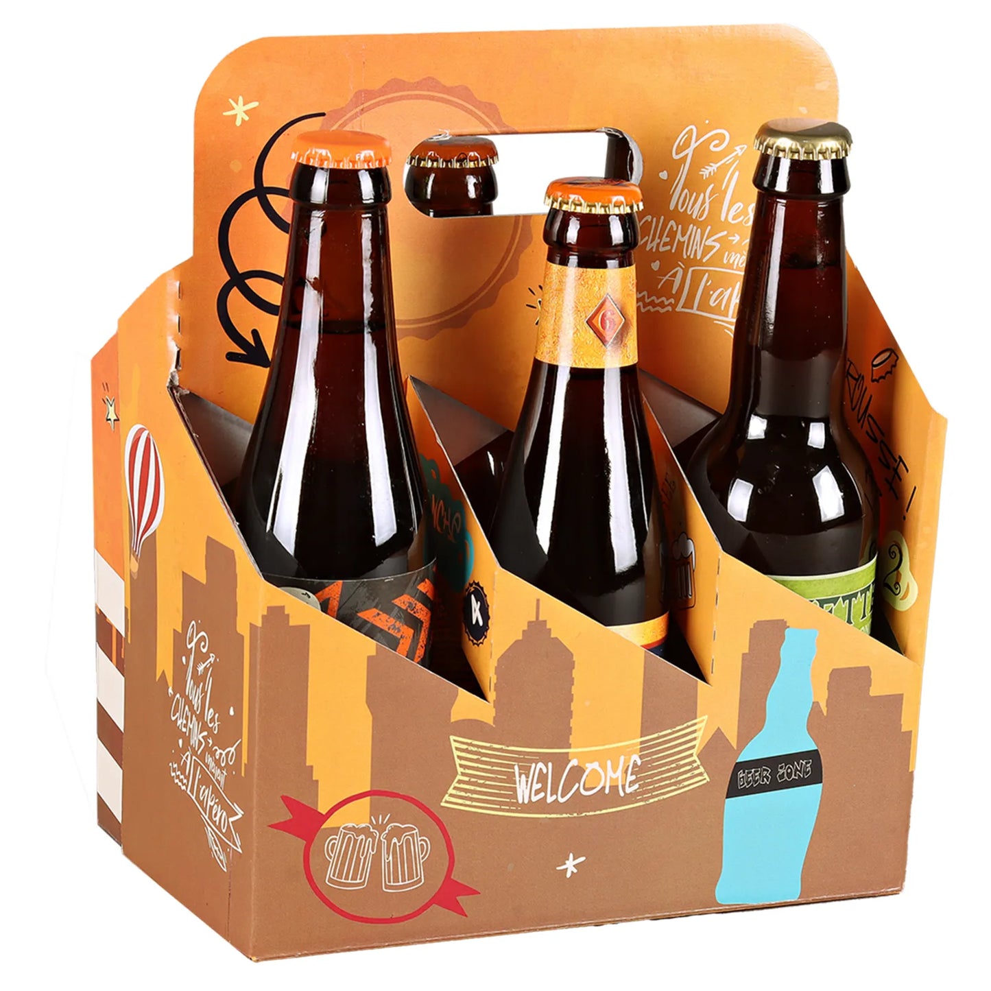 Valisette panier San Francisco carton 6 bières 33/50cl