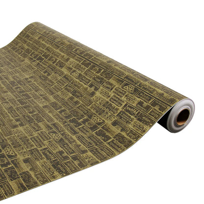 Papier cadeau Bouquet kraft couché noir/or 70gr 0.50x200m