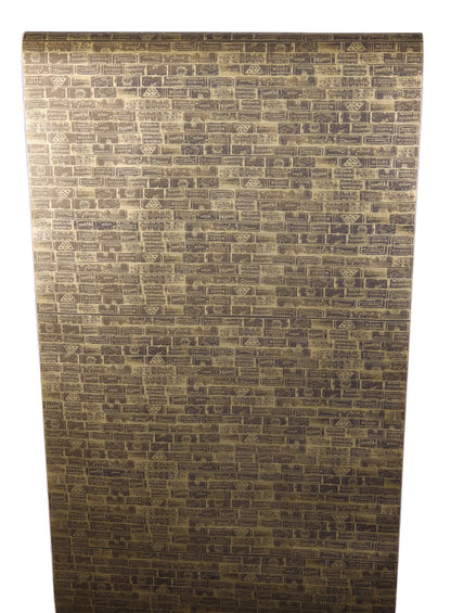 Papier cadeau Bouquet kraft couché noir/or 70gr 0.50x200m