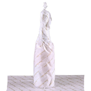 Papier mousseline blanc/or 35x50cm - Bonne Dégustation (500 feuilles)