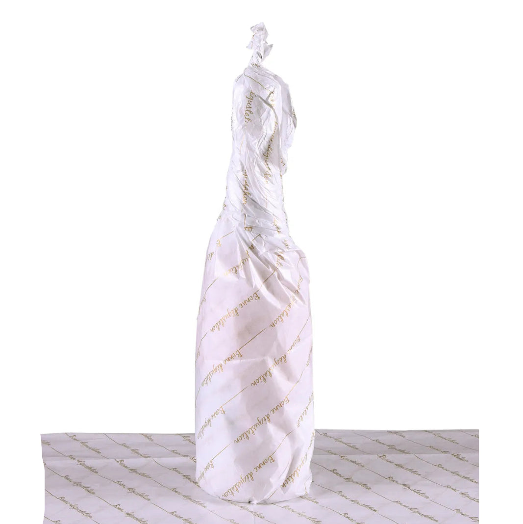 Papier mousseline blanc/or 50x70cm - Bonne Dégustation (500 feuilles)