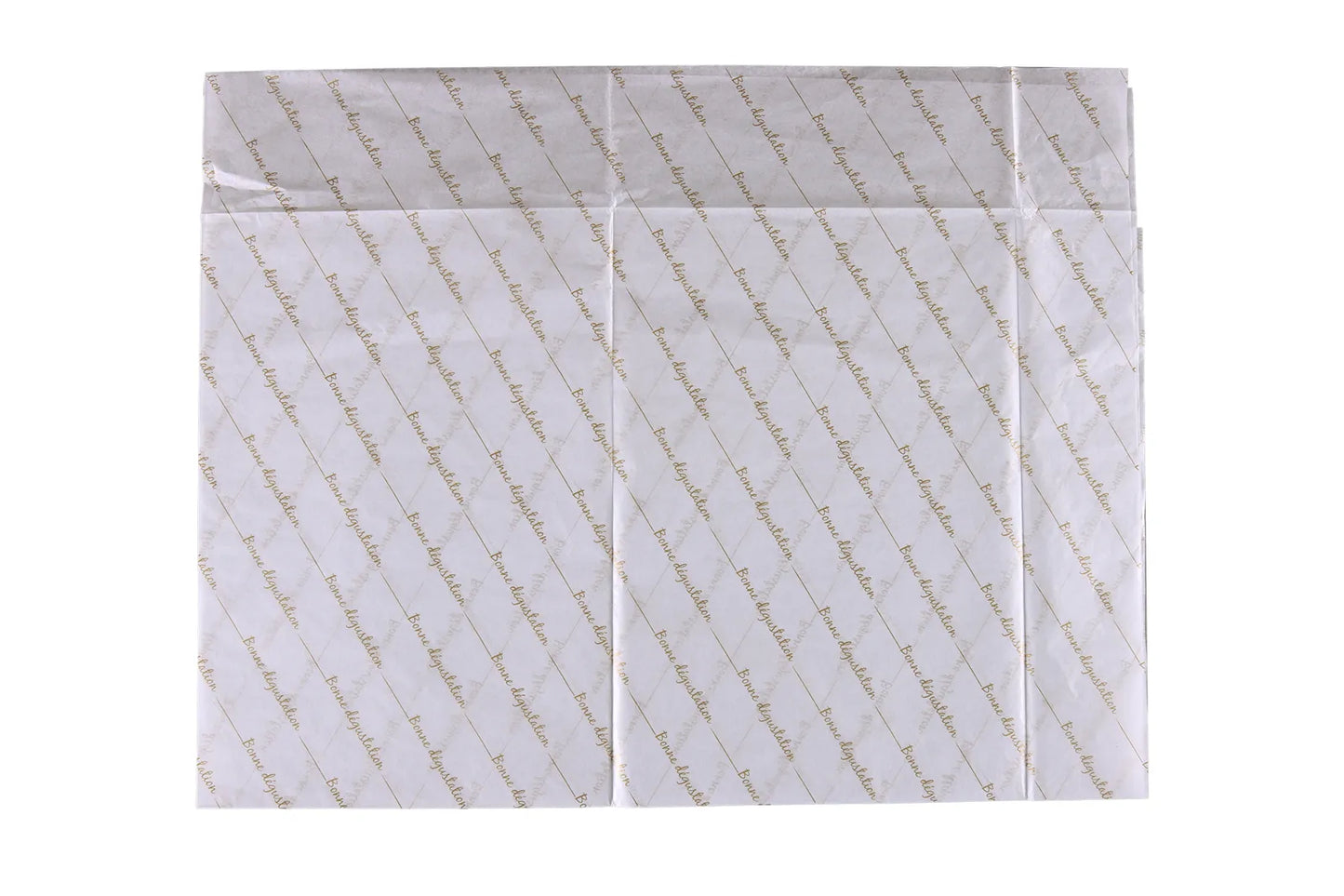 Papier mousseline blanc/or 35x50cm - Bonne Dégustation (500 feuilles)