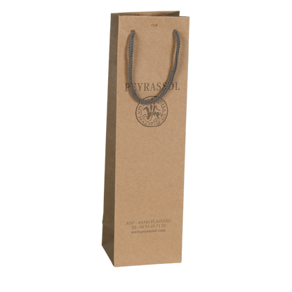 Luxury paper bag 1 bottle 10x10x39cm customisable