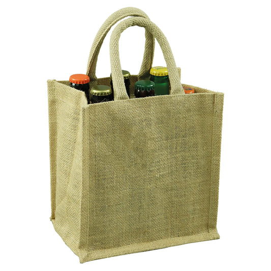 Sac Goa réutilisable toile de jute naturel terroir/6 bières