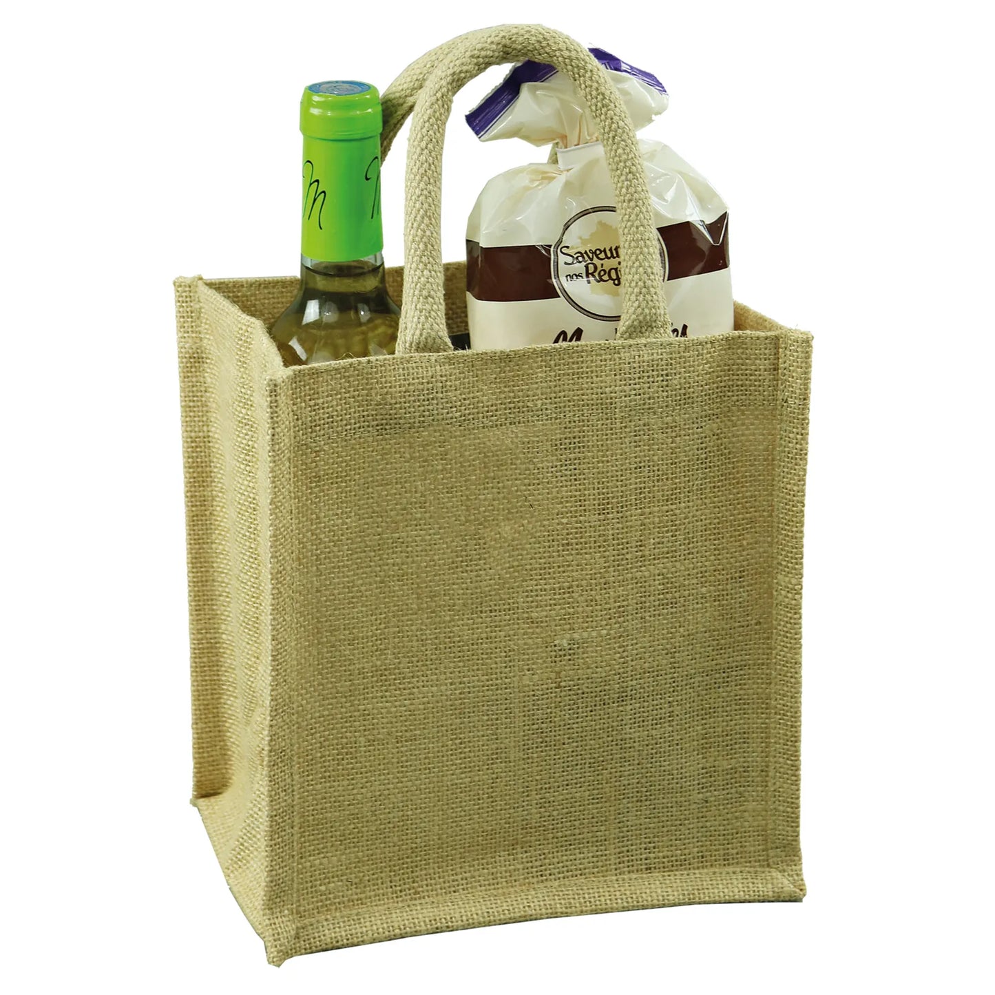 Goa reusable bag made of natural jute canvas/6 beers