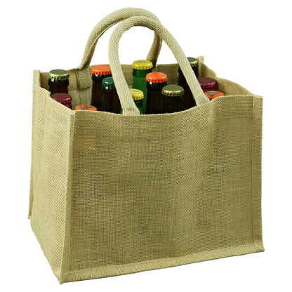 Sac Goa réutilisable toile de jute naturel terroir/12 bières