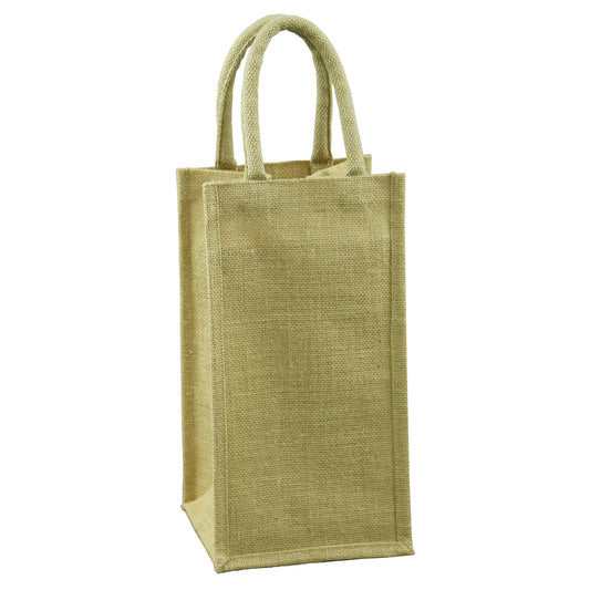 Sac Goa réutilisable toile de jute naturel 4 bouteilles