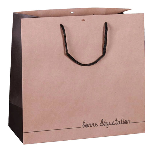 Sac Elusa papier kraft cabas spiritueux 35x15x33cm