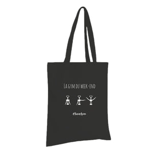 Sac tote bag Chelsea toile coton noir - La gym du week-end