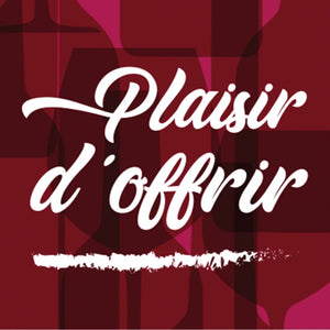 Etiquette adhésive carrée bordeaux/blanc - Plaisir dOffrir (boîte de 500)