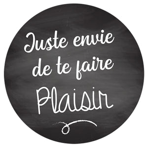 Etiquette adhésive Manhattan ronde - Juste envie de... (boîte de 500)