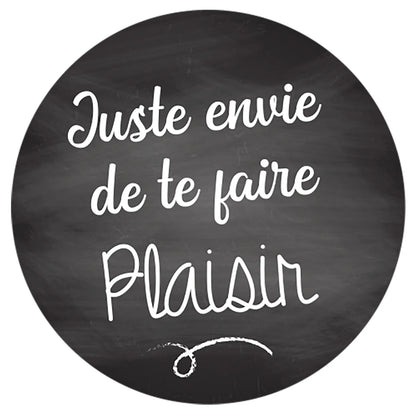 Etiquette adhésive Manhattan ronde - Juste envie de... (boîte de 500)