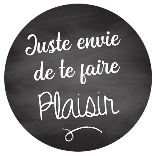 Etiquette adhésive Manhattan ronde - Juste envie de... (boîte de 500)