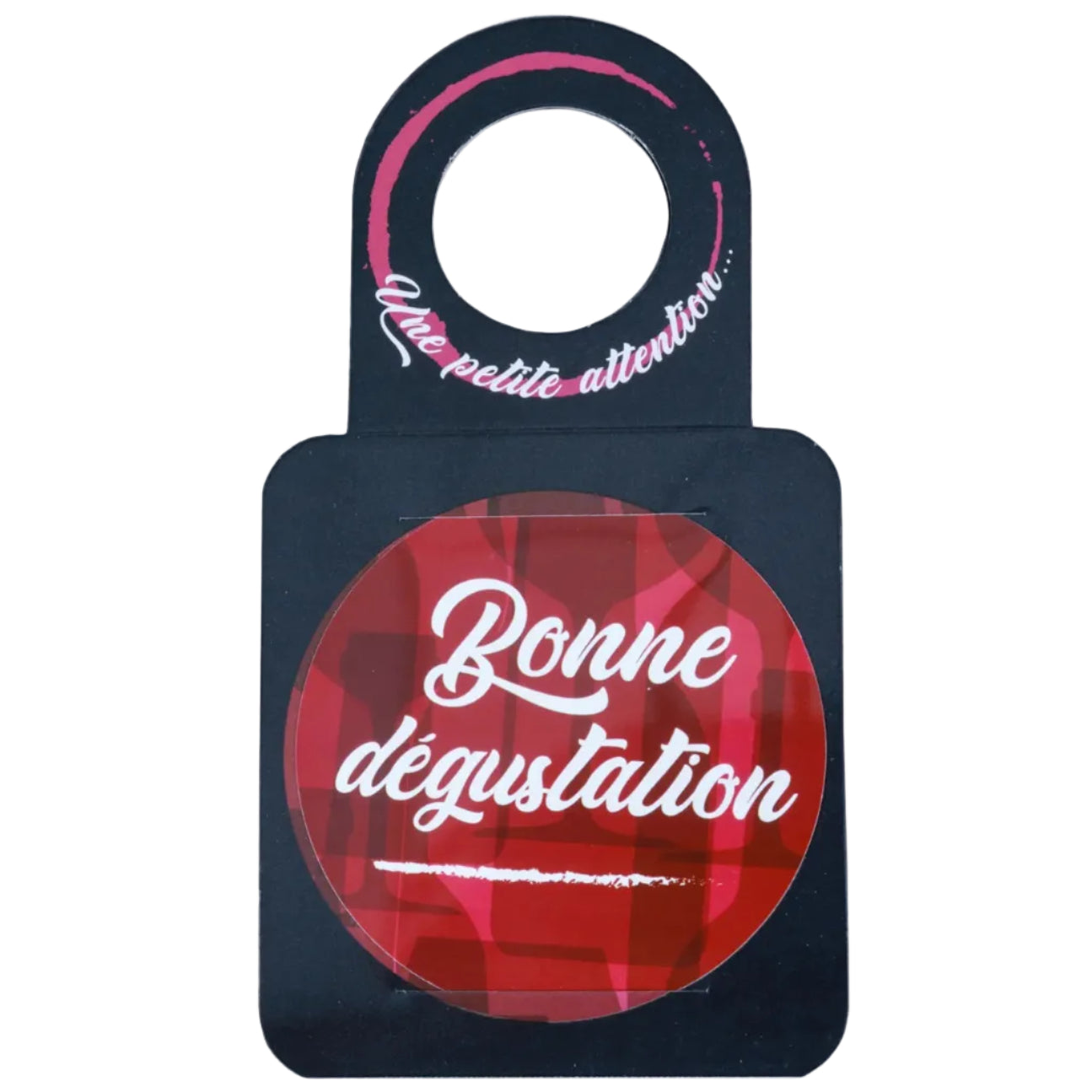 Carte message/goulot Victoria disque anti-goutte - Bonne dégustation