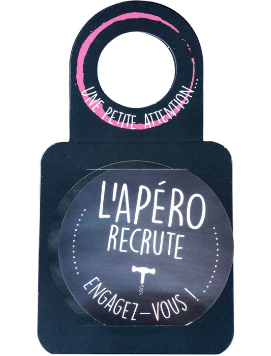 Message card/Victoria anti-drip disc - LApéro is recruiting...