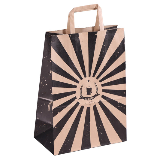 San Diego kraft paper bag for 6 beers, 20x11x28cm