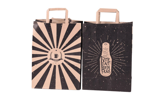 San Diego kraft paper bag for 6 beers, 20x11x28cm