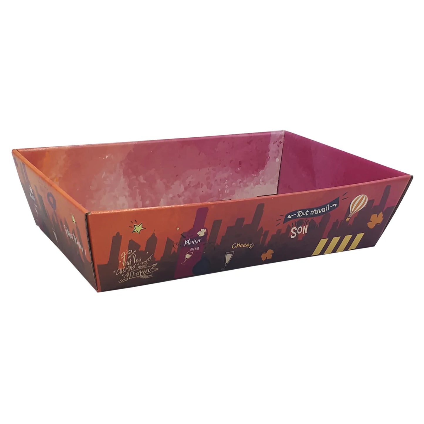 Burano cardboard basket 34x21x8cm