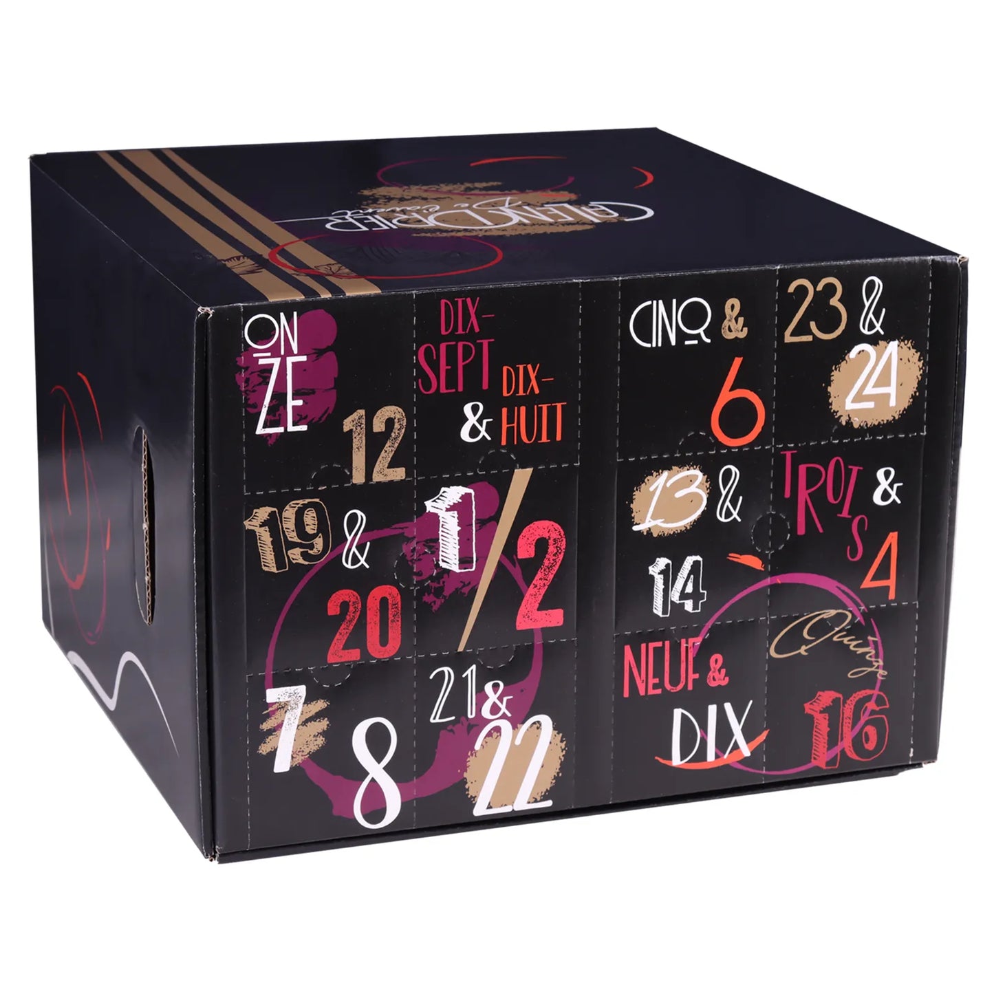 Caisse Calendrier de lavent Santino carton 12 bouteilles