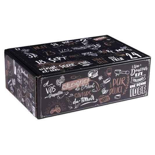 Caisse Calendrier de lavent Gusto terroir carton 24 cases