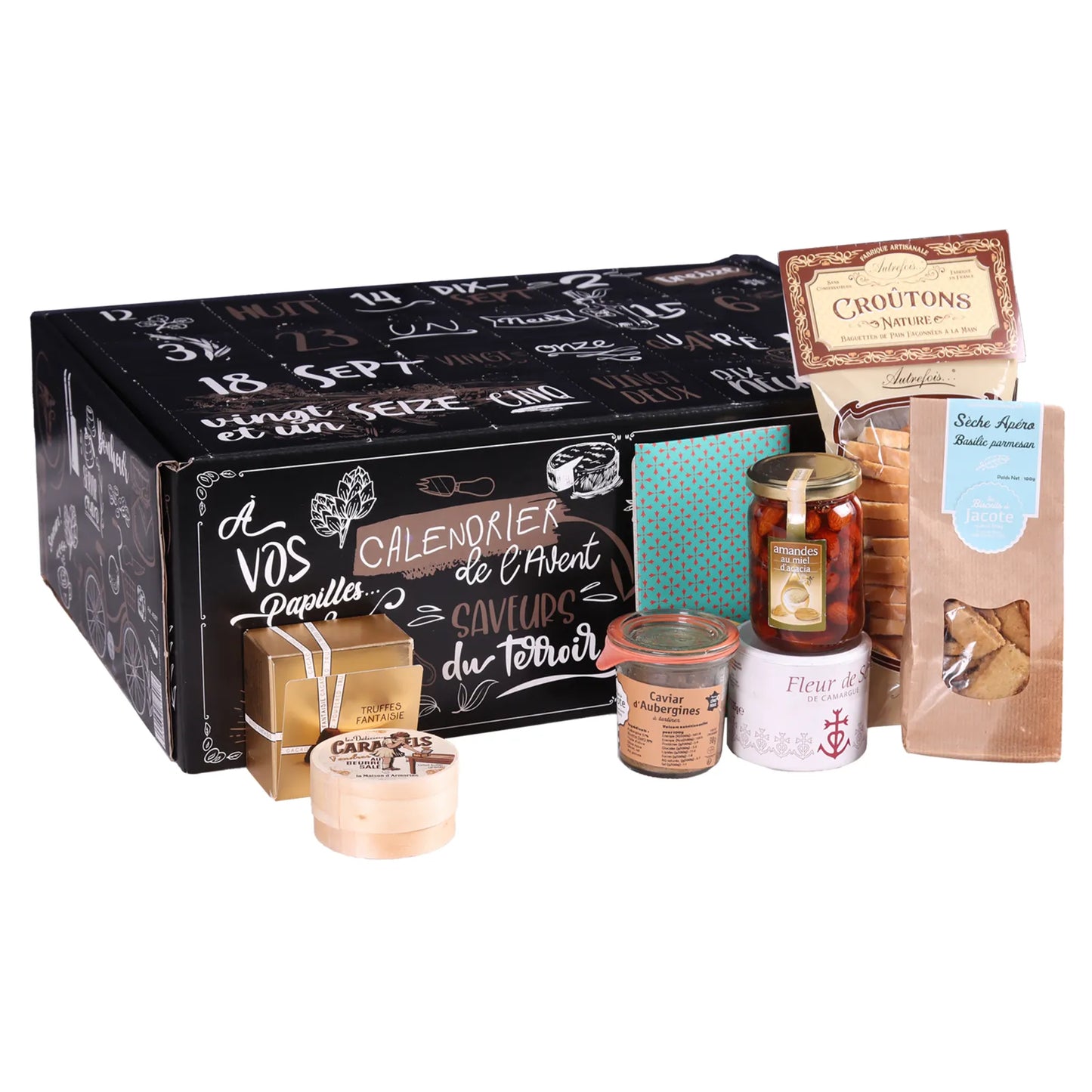 Caisse Calendrier de lavent Gusto terroir carton 24 cases