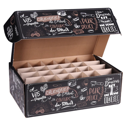 Caisse Calendrier de lavent Gusto terroir carton 24 cases