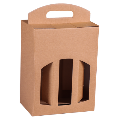 Valisette Atlanta carton kraft 6 bières 33cl (type long neck)