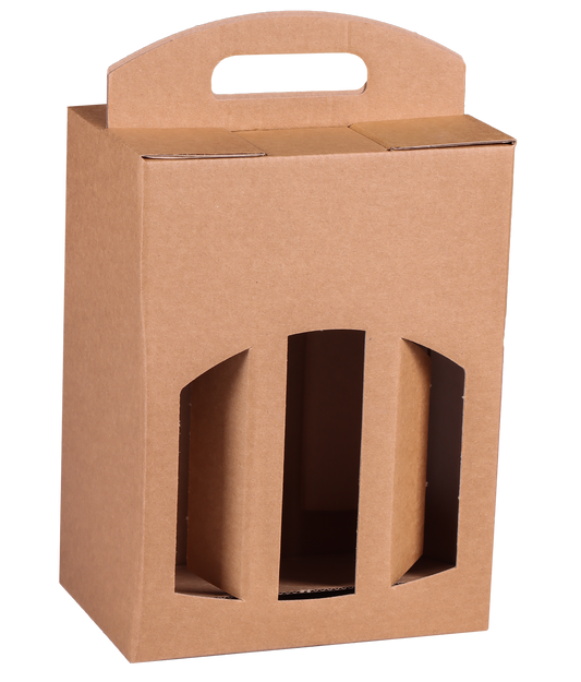 Atlanta kraft cardboard suitcase containing 6 x 33cl beers (long neck type)