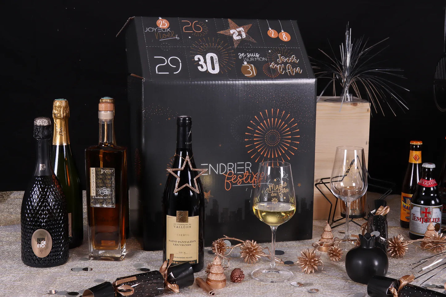 Caisse Calendrier Festif Céleste carton 8 cases 75cl