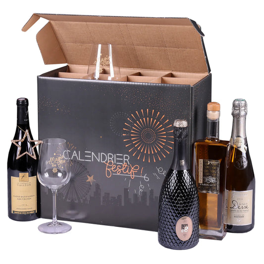 Caisse Calendrier Festif Céleste carton 8 cases 75cl