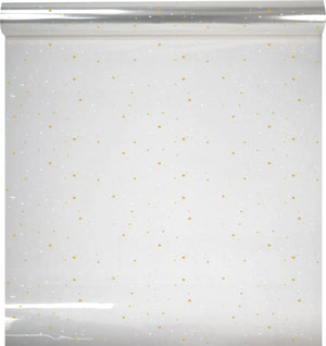 Film polypro Stars blanc/or 40µ 0.60x120m