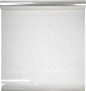 Film polypro Stars blanc/or 40µ 0.80x120m