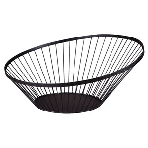 Coupe Mila métal ronde asymétrique noire 60/30x15/27cm