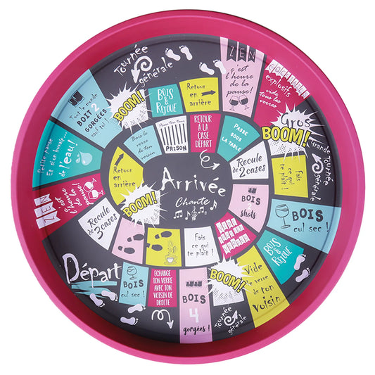 Plateau Viggo métal rond - Jeu de lOie